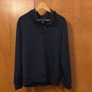 Navy Blue Quilted Sweatshirt Wilkens Bros